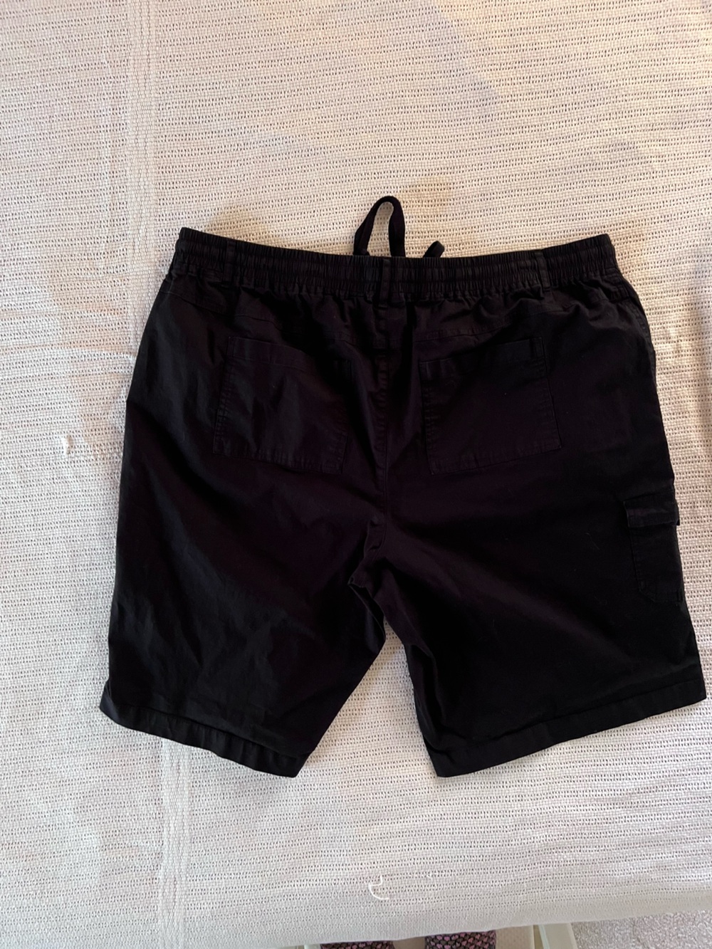 Black Casual Drawstring Shorts